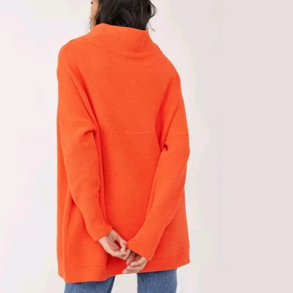 Free People Slouchy Ottoman Tunic Audacious (Orange) xs - Picture 3 of 7